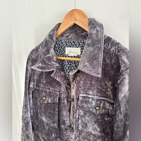 Anthropologie velvet utility shirt jacket size medium‎ - Picture 5 of 9